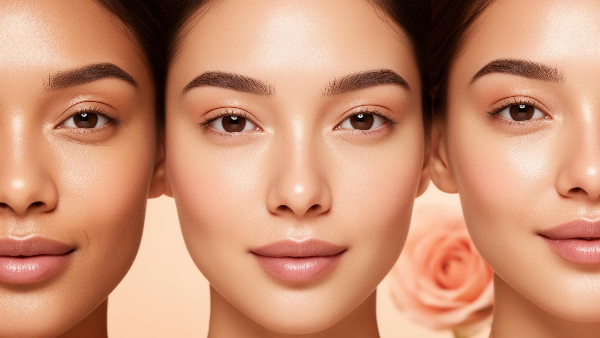 Diverse women with healthy, glowing skin